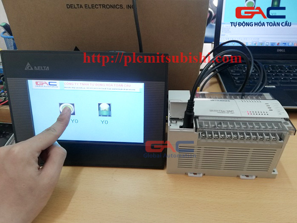 Hướng dẫn kết nối HMI Delta với PLC Mitsubishi