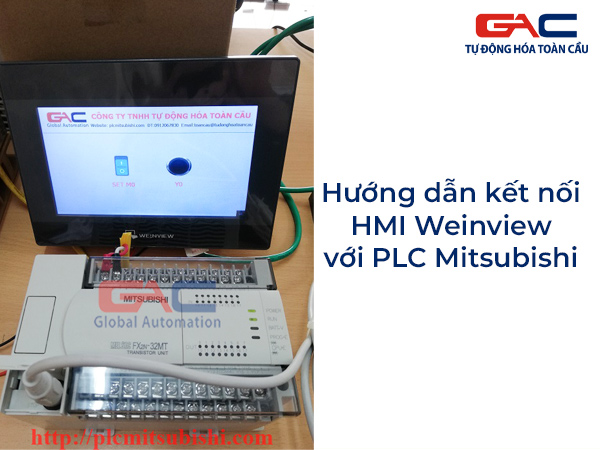 Hướng dẫn kết nối HMI Weinview với PLC Mitsubishi