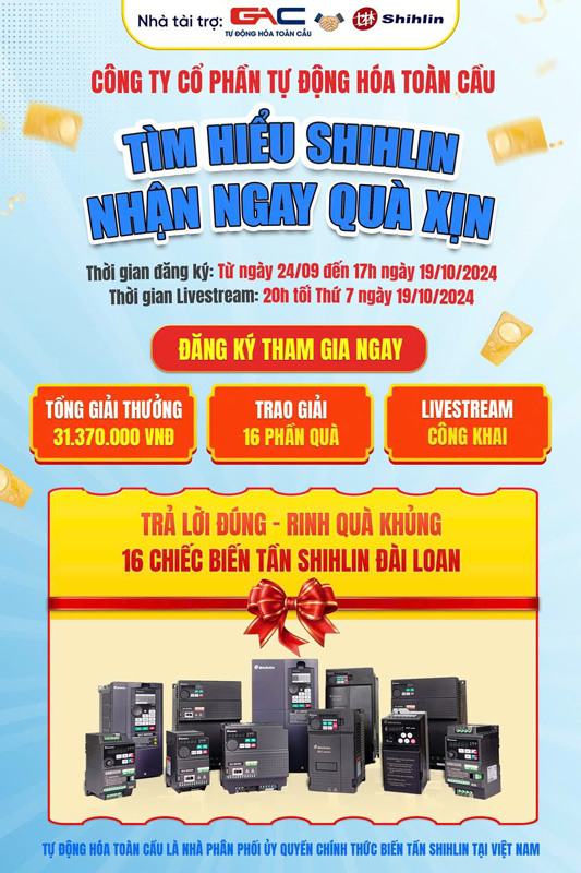 Tham gia chương trình: Tìm hiểu Shihlin - Nhận ngay quà xịn