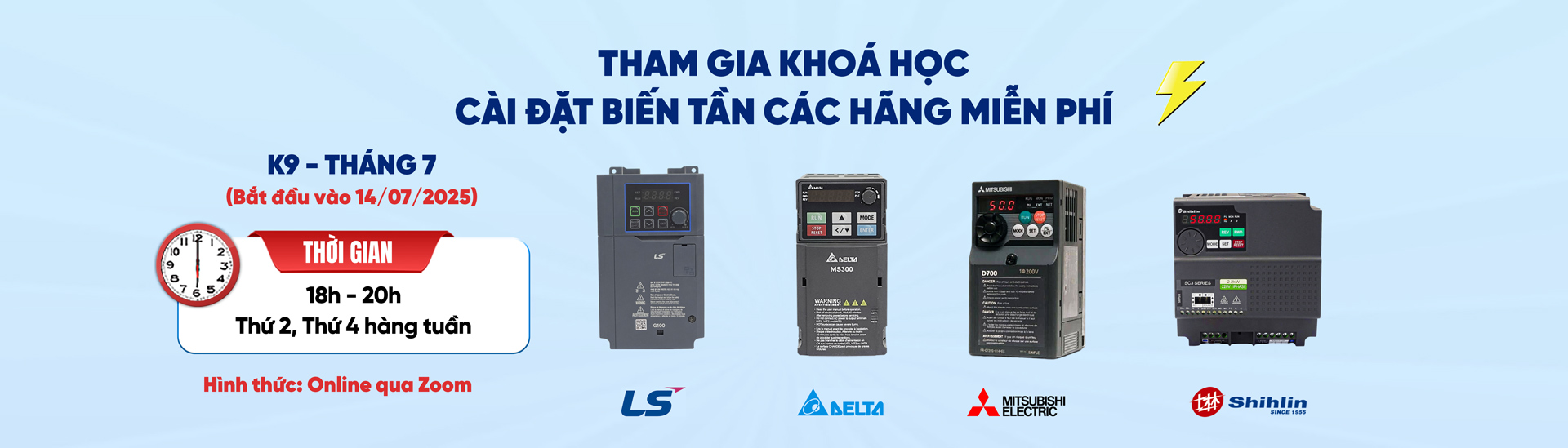 Tham gia khóa học Cài Đặt Biến Tần miễn phí